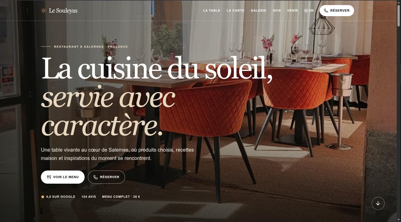 Le Souleyas — Restaurant · Cuisine provençale contemporaine